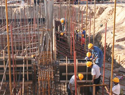 重慶涪陵建筑加固施工現場